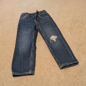 High Rise Slouchy Straight Kids Jeans - Girls / Size 6